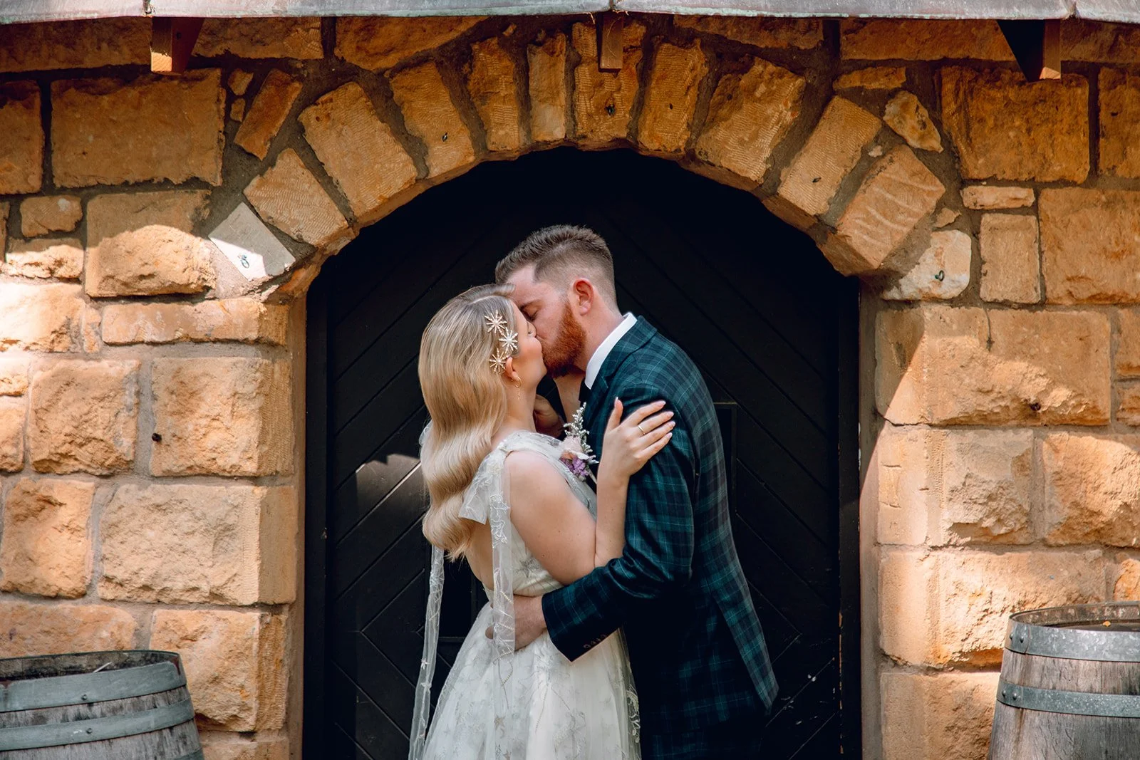 Wedding Couple at Castle Kiss