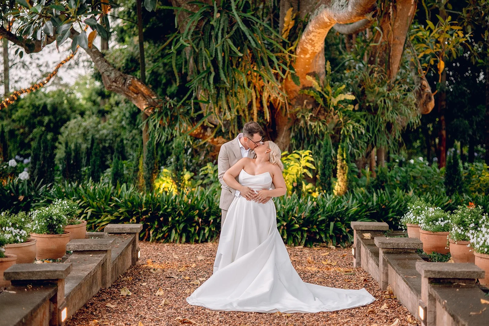 Wedding Couple under Tree